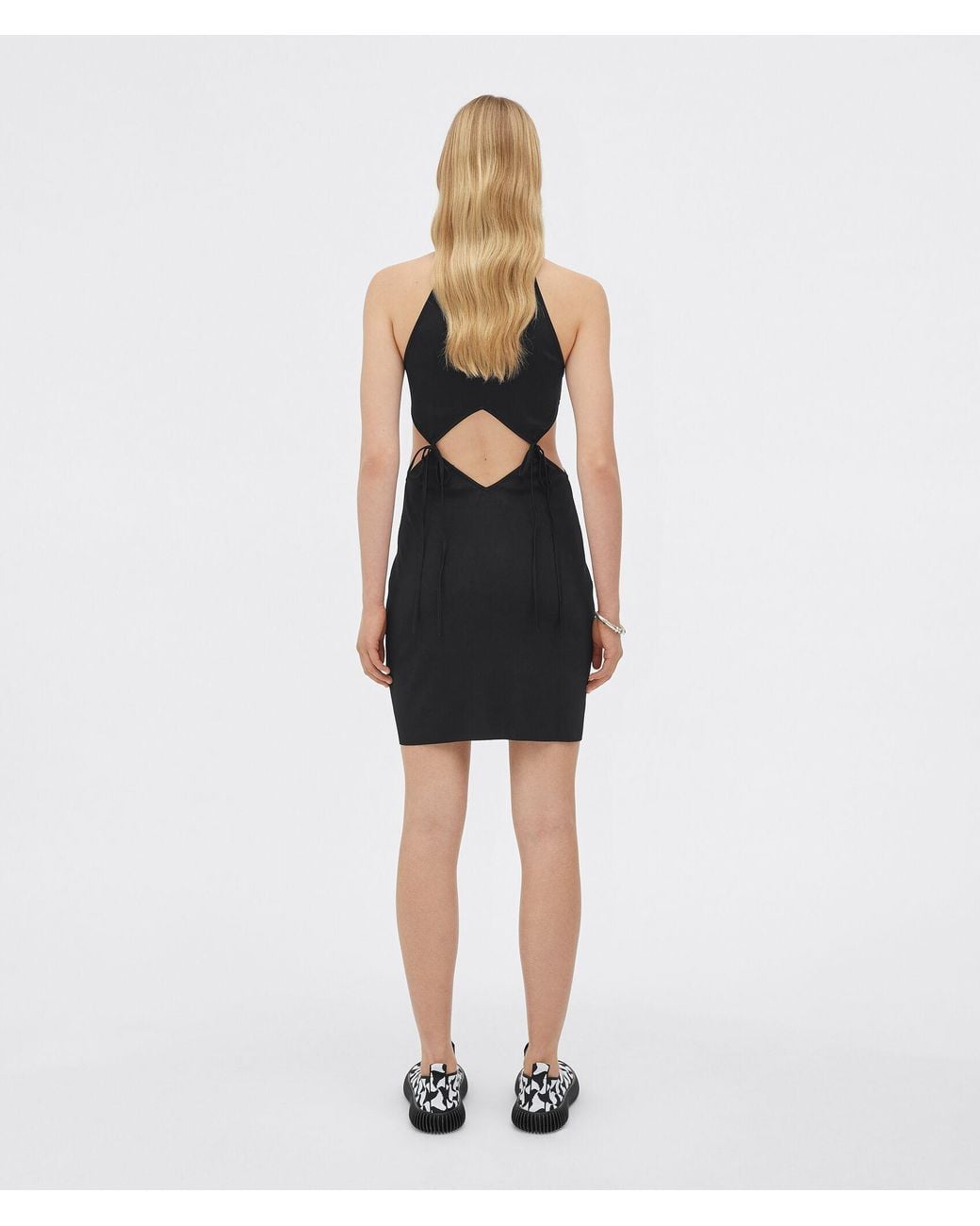 Bottega Veneta Black Cut-Out Detailed Mini Dress