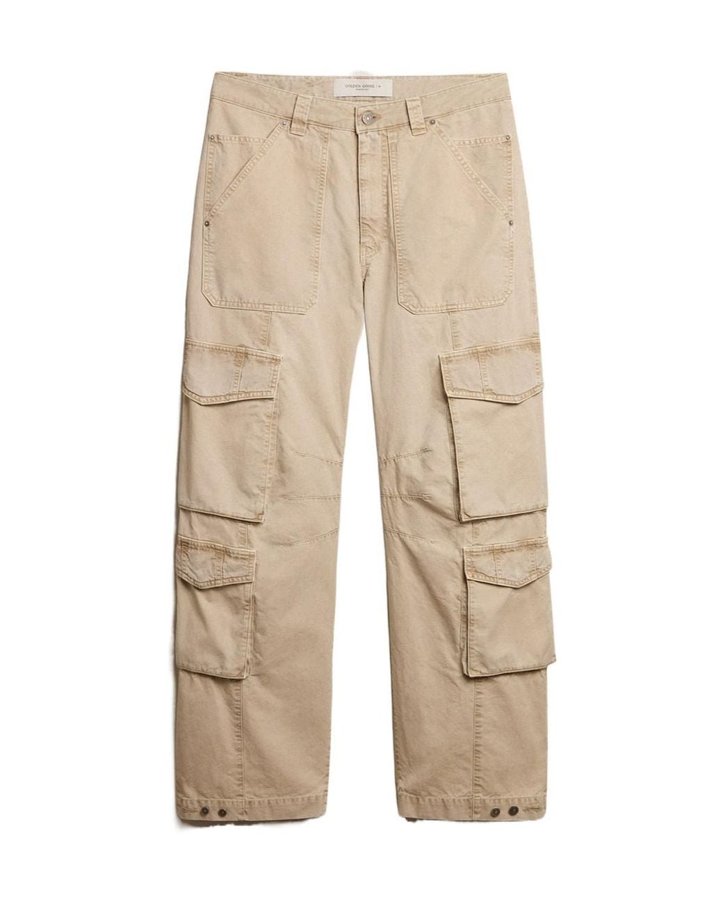 Golden Goose Deluxe Brand Natural Straight-Leg Cargo Trousers for men
