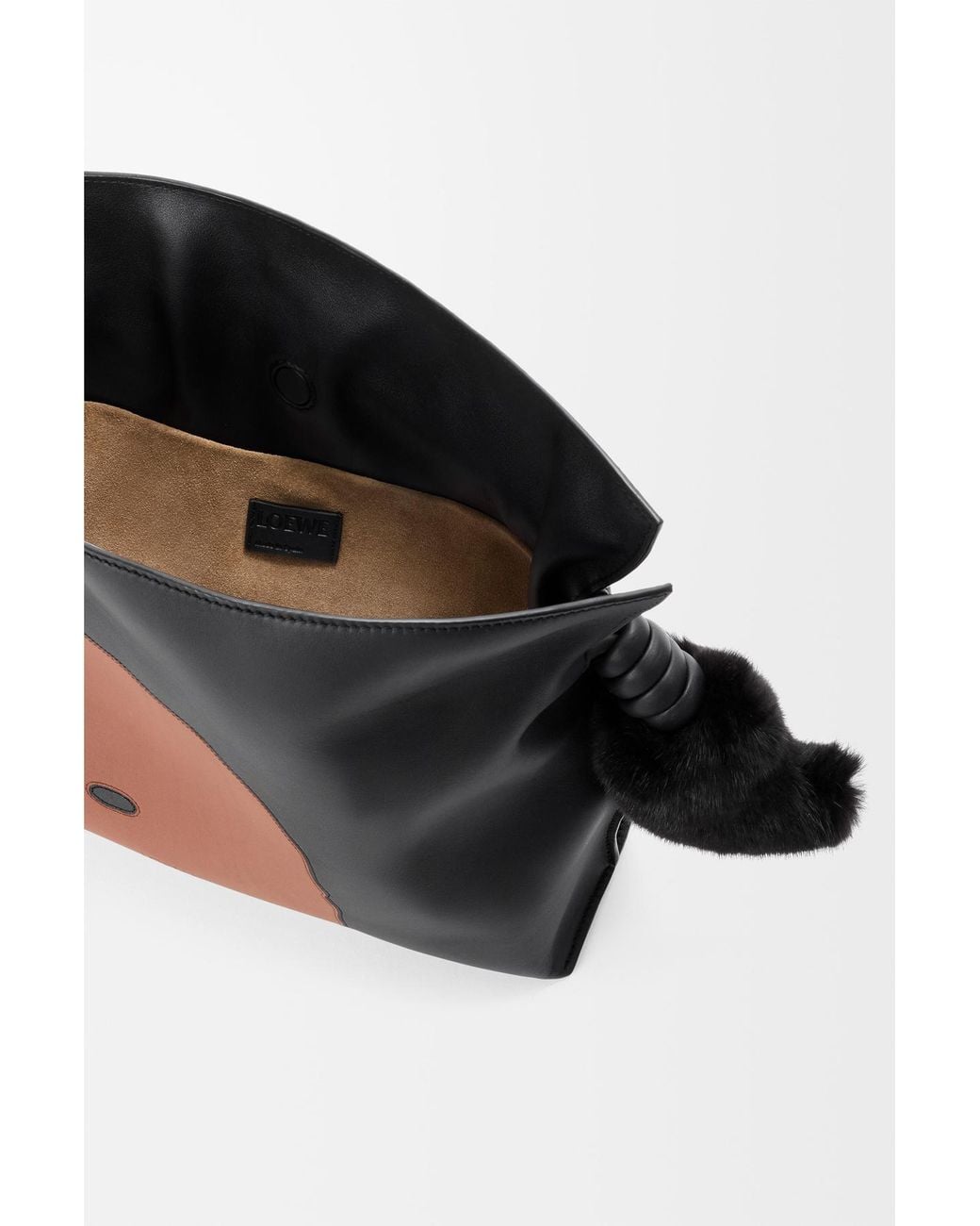 Loewe Black Medium Lion Intarsia Flamenco Shoulder Bag