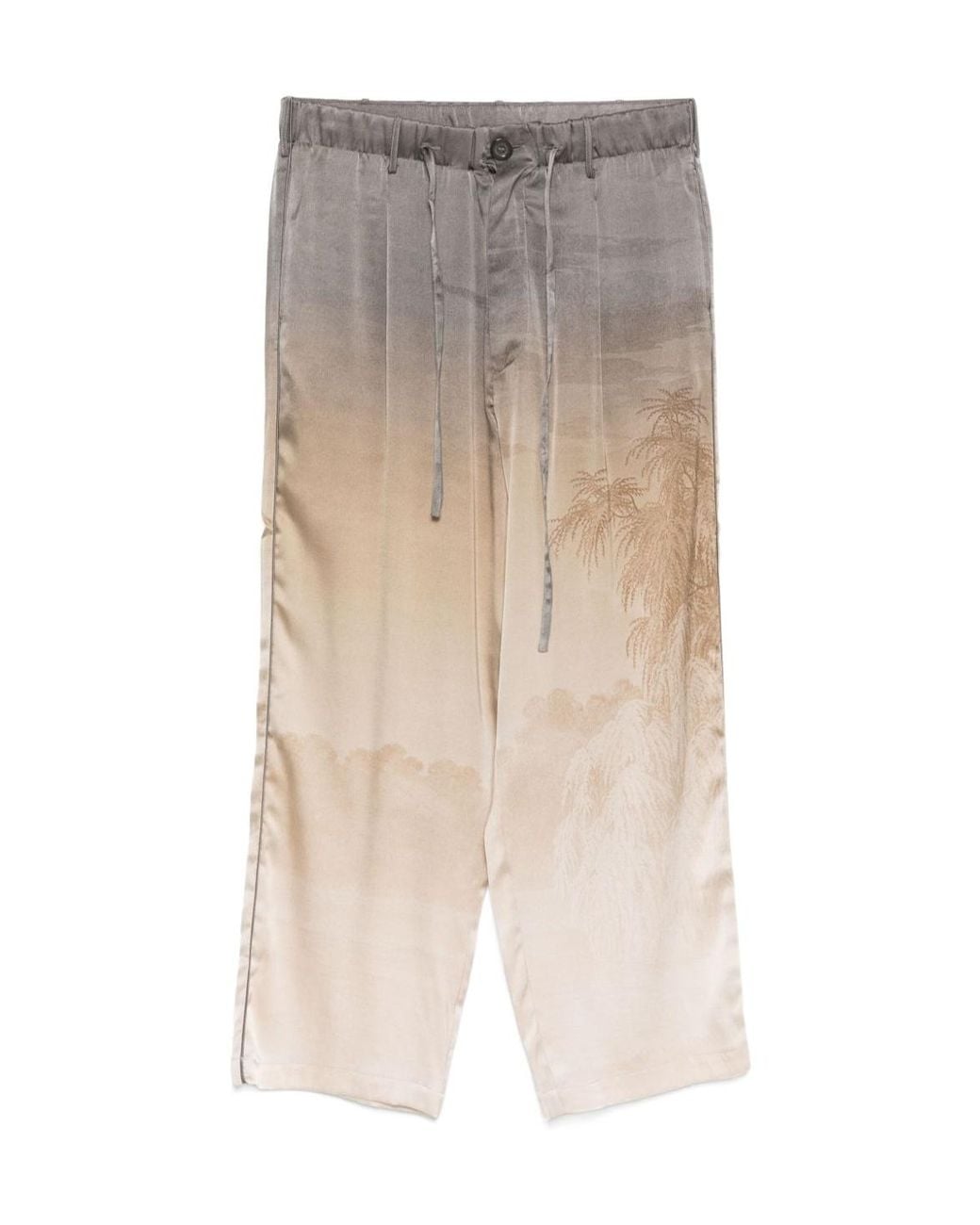 Pierre Louis Mascia Natural Drawstring Casual Pants