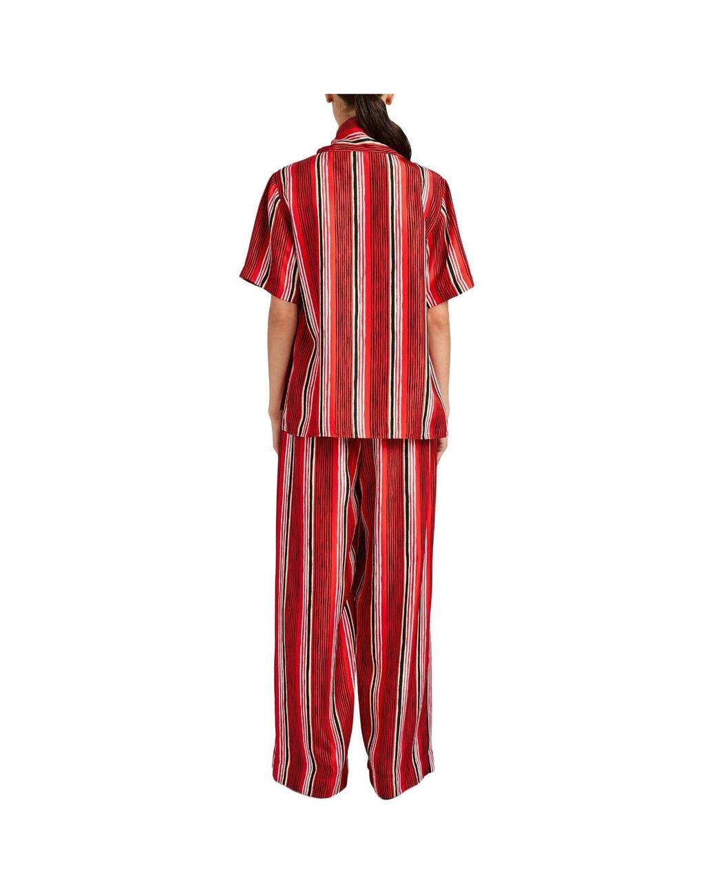 Proenza Schouler Red Amira Printed Trousers