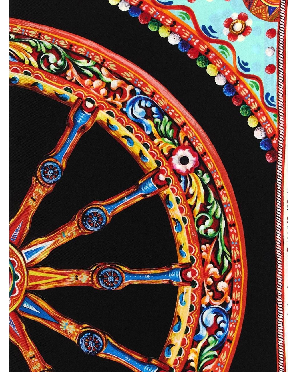 Dolce & Gabbana White Carretto Print Square Scarf