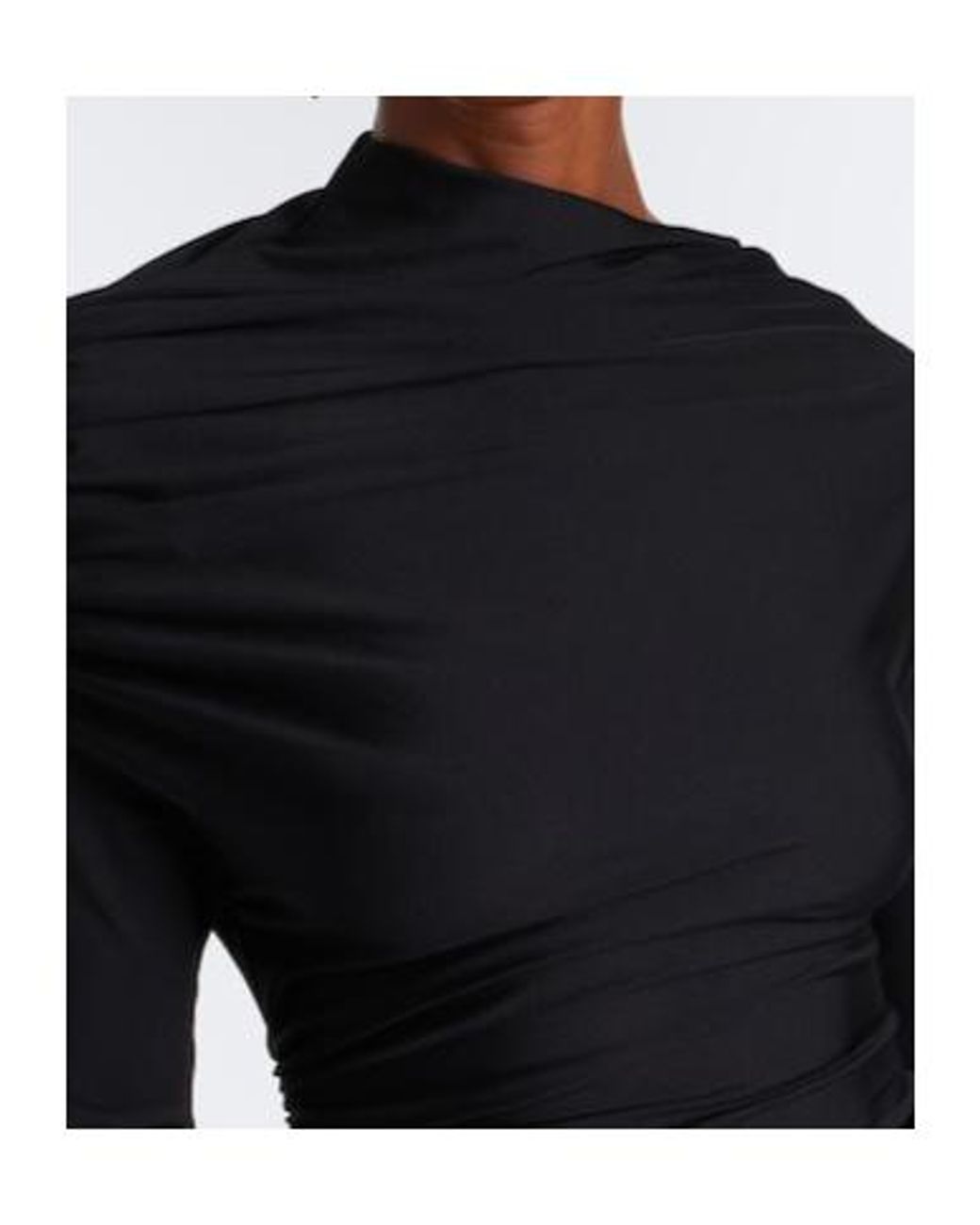 Victoria Beckham Black Draped Jersey Gown
