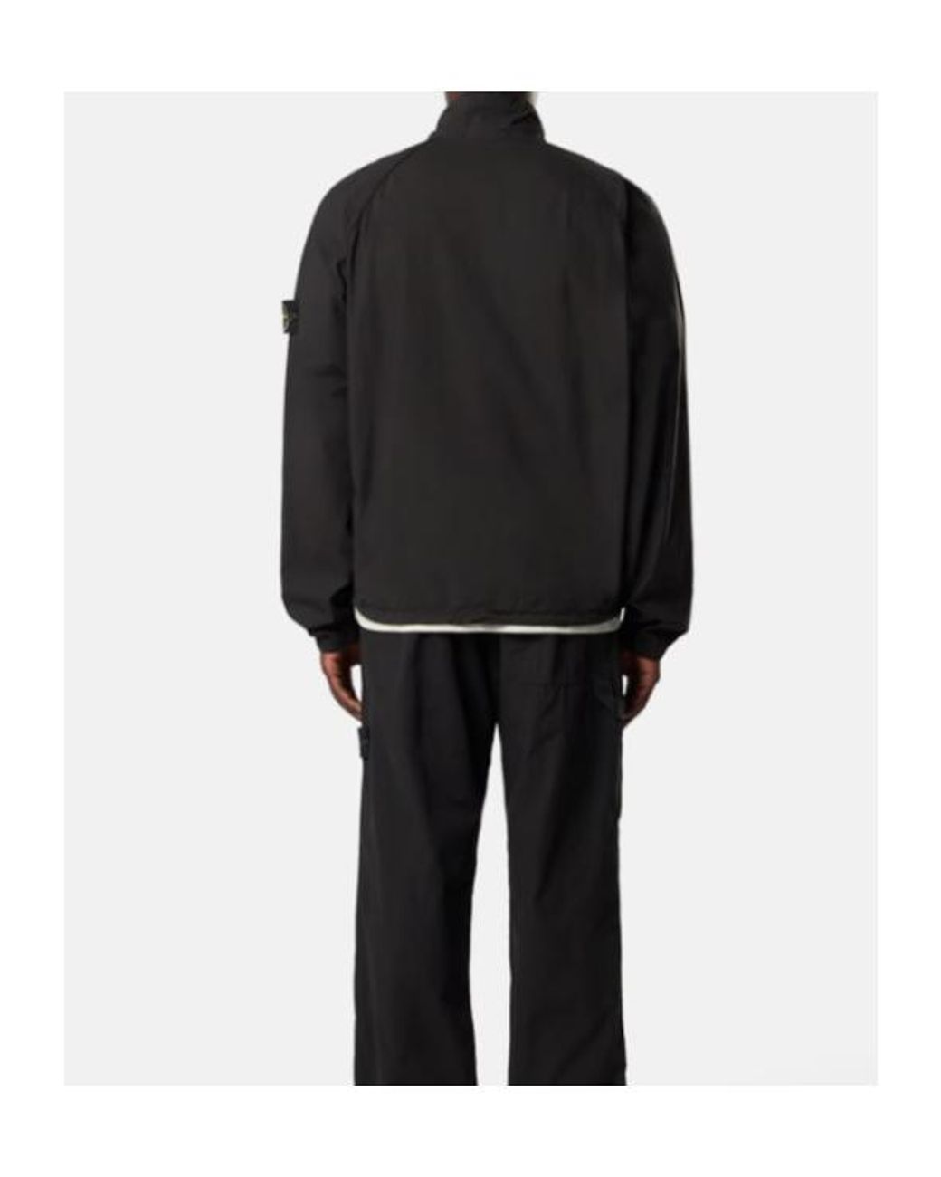 Stone Island Black Tela Paracadute Track Jacket for men