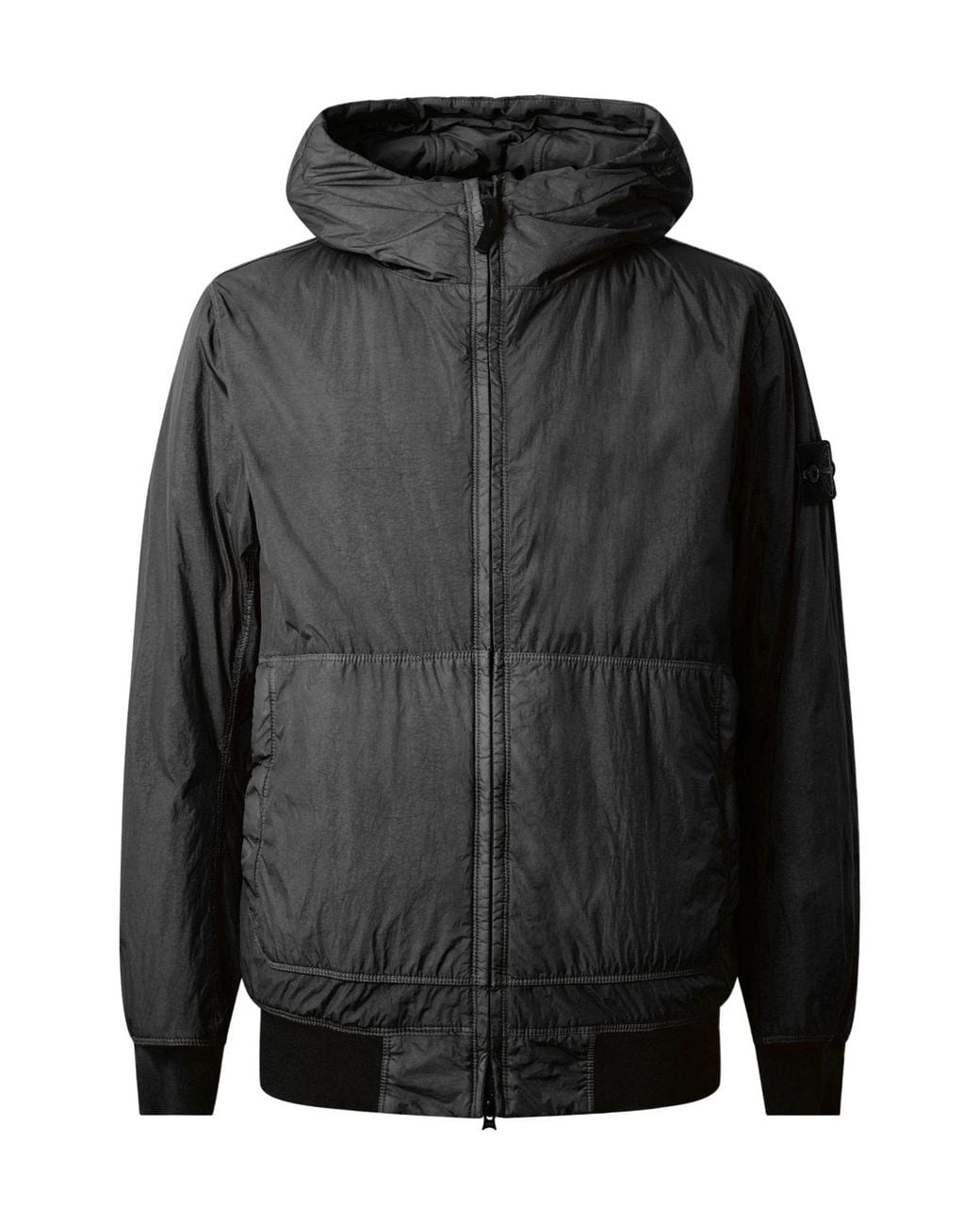 Stone Island Black Simple And Casual Coat for men