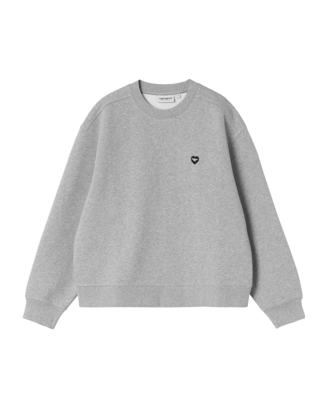 Carhartt Gray Small Heart Patch Sweatshirt for men