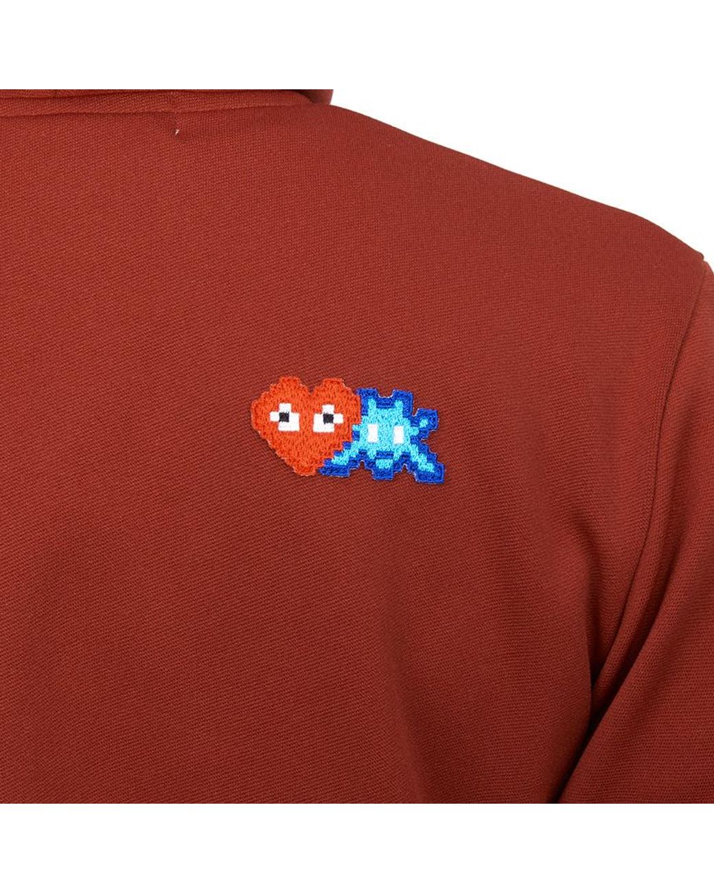COMME DES GARÇONS PLAY Red X Invader Pixelated-Heart Hoodie
