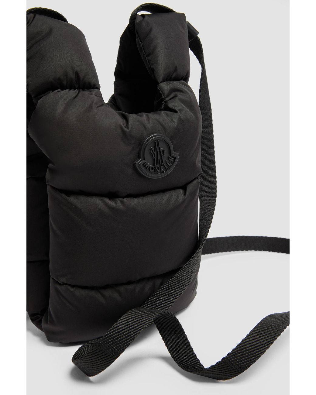 Moncler Black Legere Logo Patch Quilted Crossbody Bag
