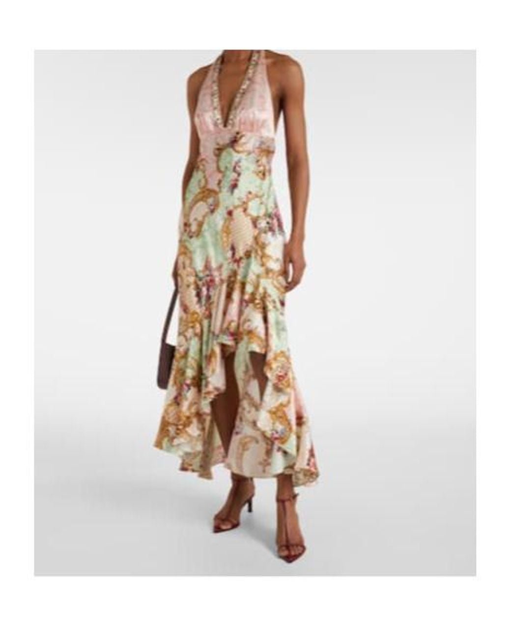 Camilla Metallic Queens Quarters Silk Maxi Dress
