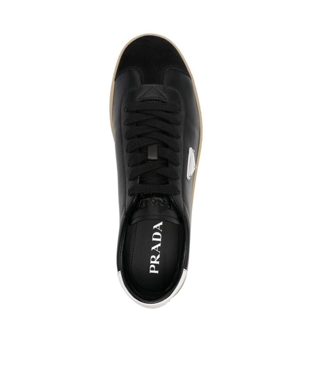 Prada Black Leather Sneakers for men