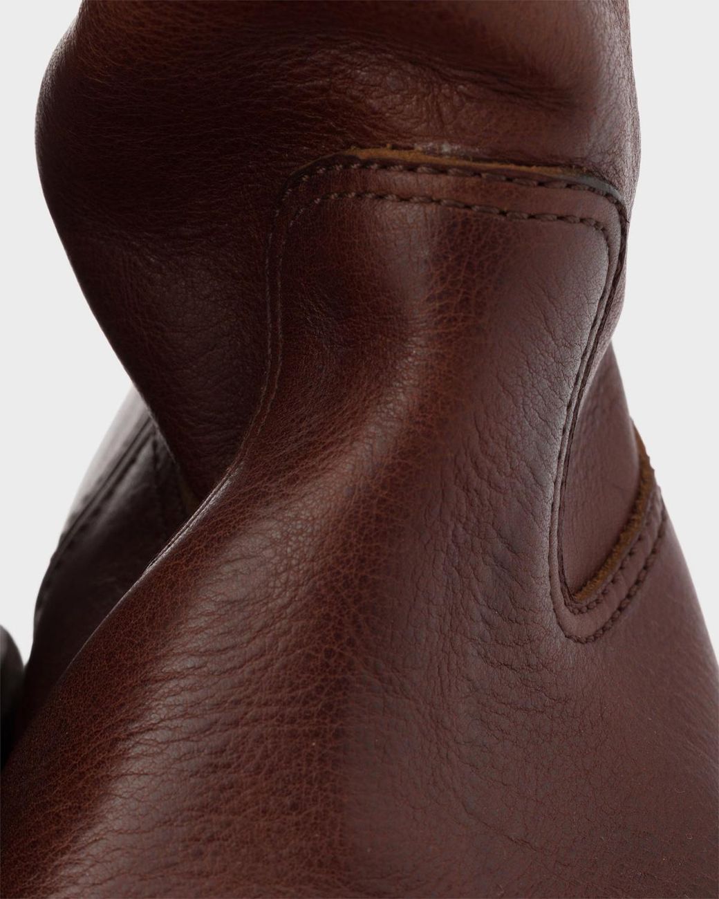 Prada Brown Vintage-Effect Leather Boots