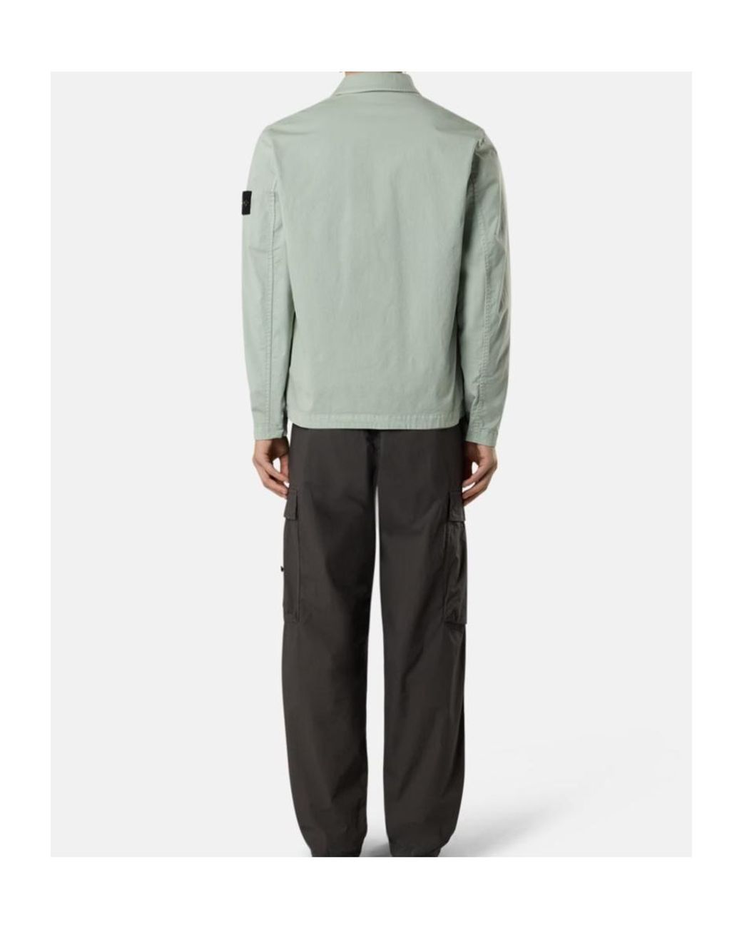 Stone Island Green Compass Badge Overshirt for men