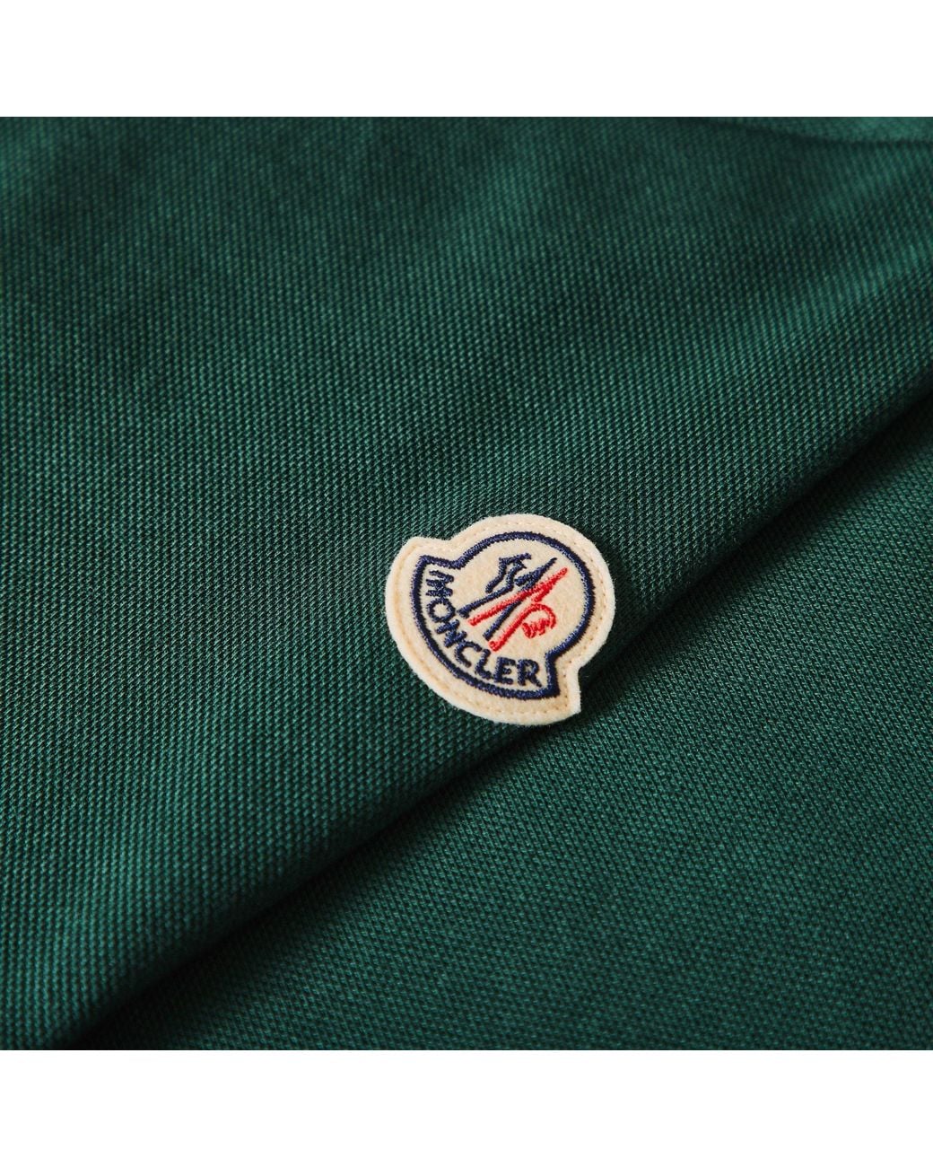 Moncler Green Shortsleeve Polo Shirt for men