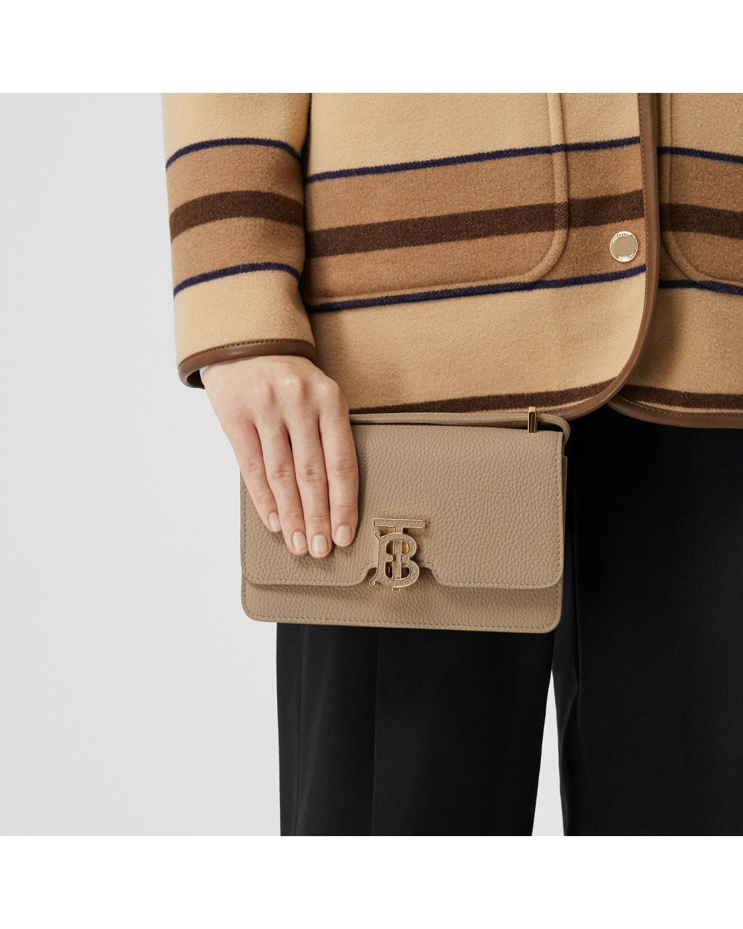 Burberry Natural Mini Tb Shoulder Bag