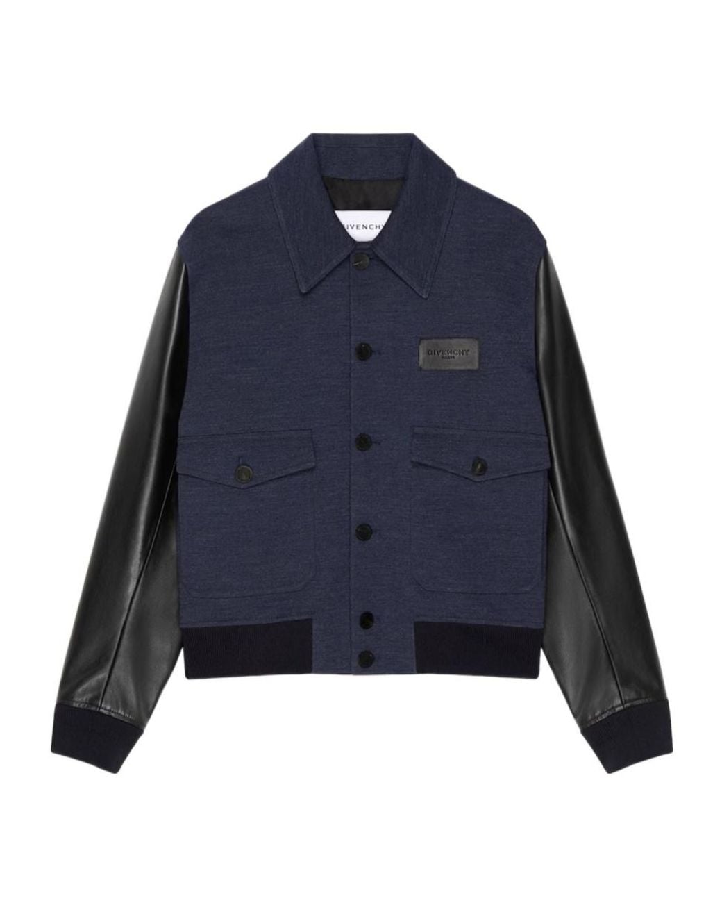 Givenchy Blue Mix Material Aviator Blouson for men