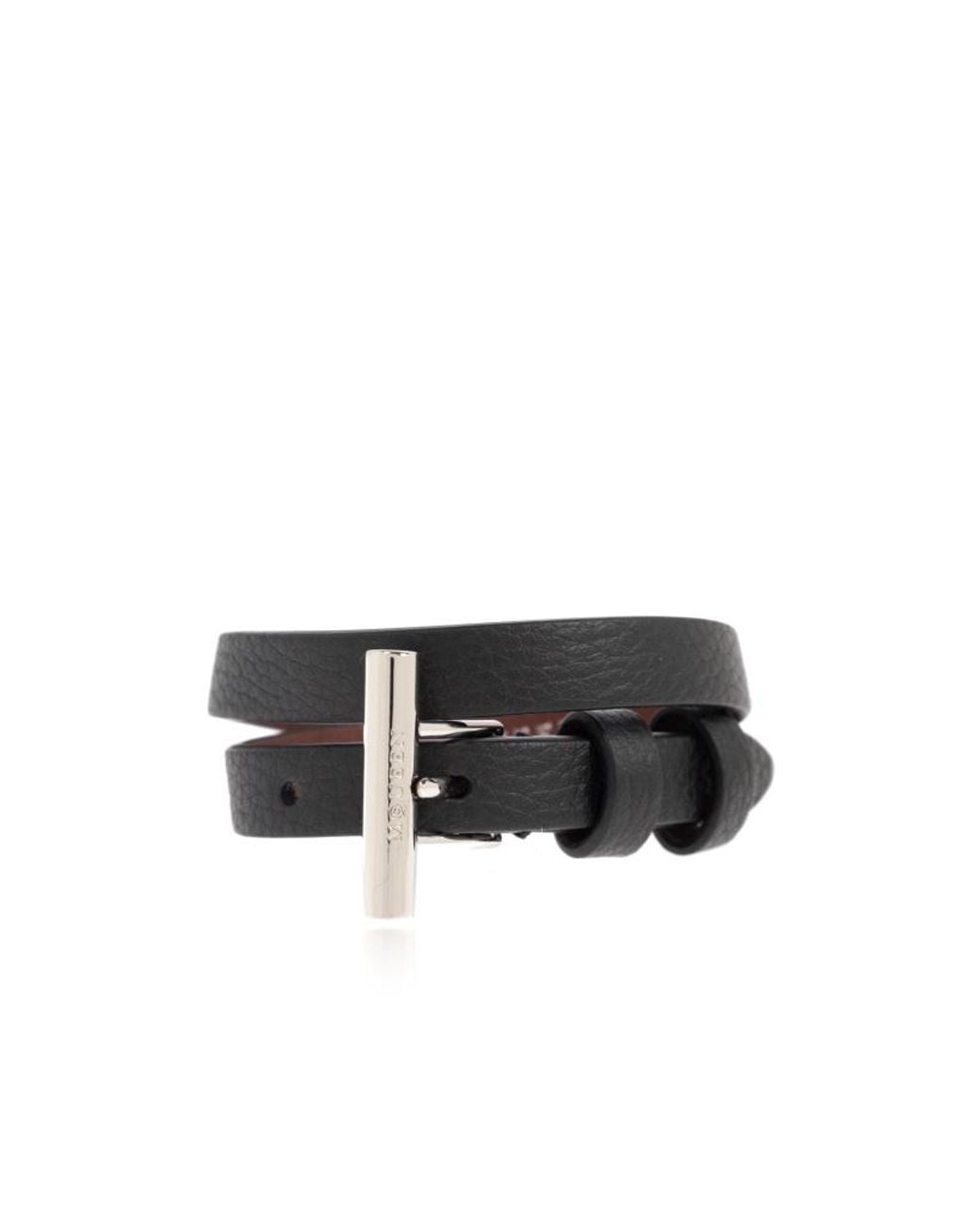 T*k様 Alexander McQueen Cross Bar Bracele McQueen T-Bar Double Wrap Bracelet in Black for Men | Lyst