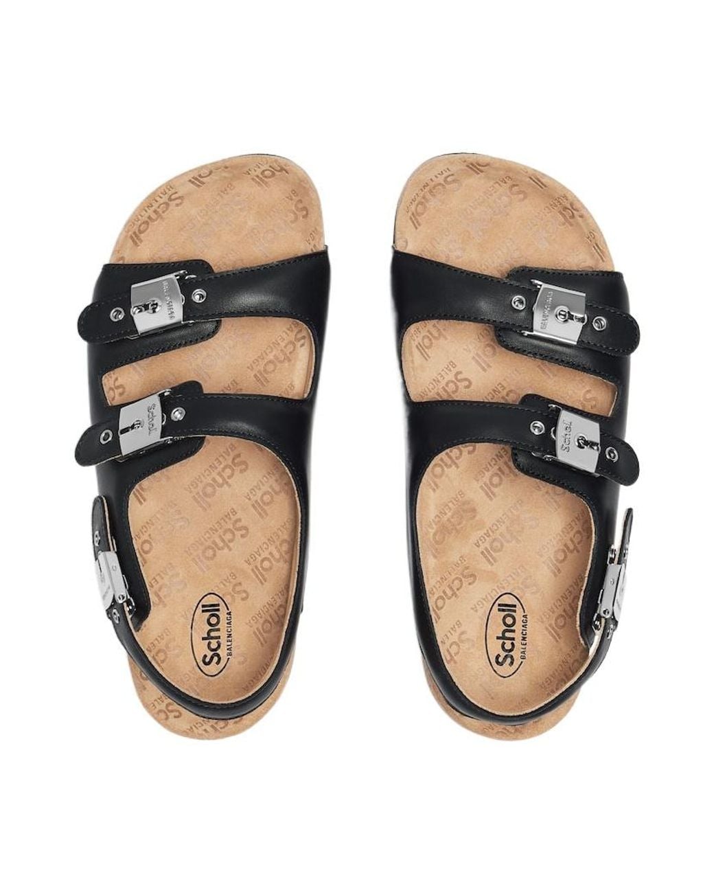 Balenciaga Black I Scholl Flat Sandal for men