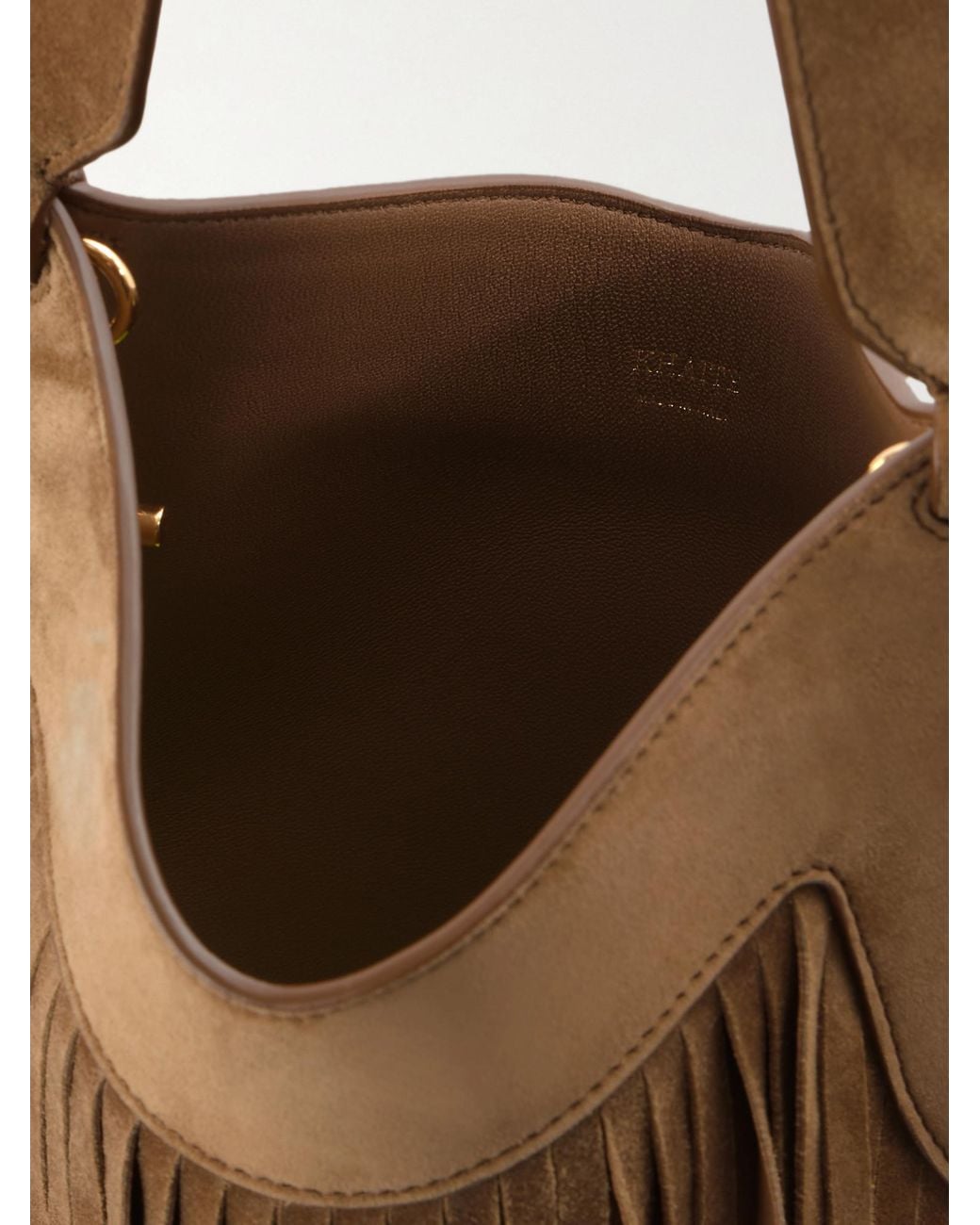 Khaite Brown Lotus Fringed Leather Tote