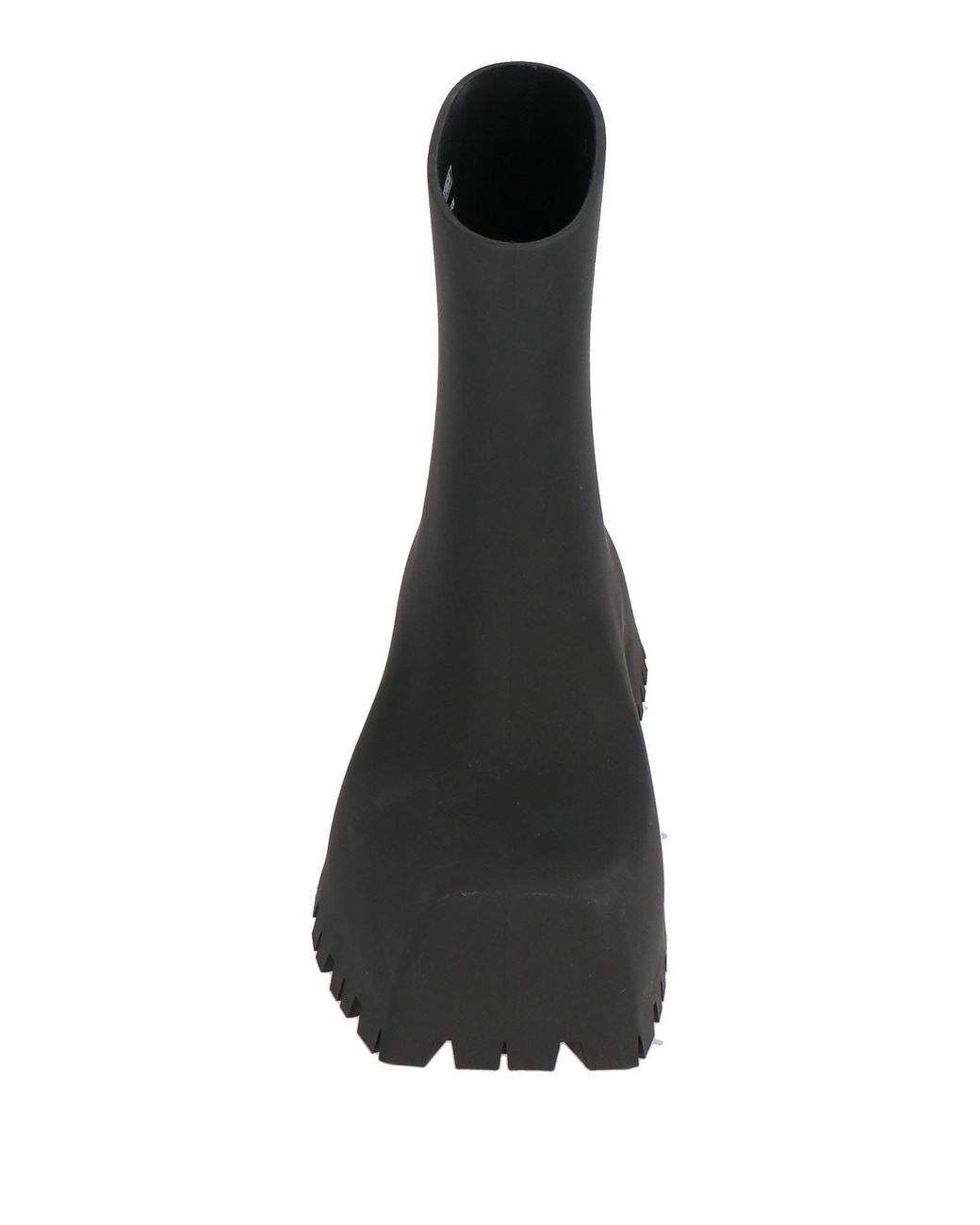 Balenciaga Black Fashionable Platform Square-Toe Boots