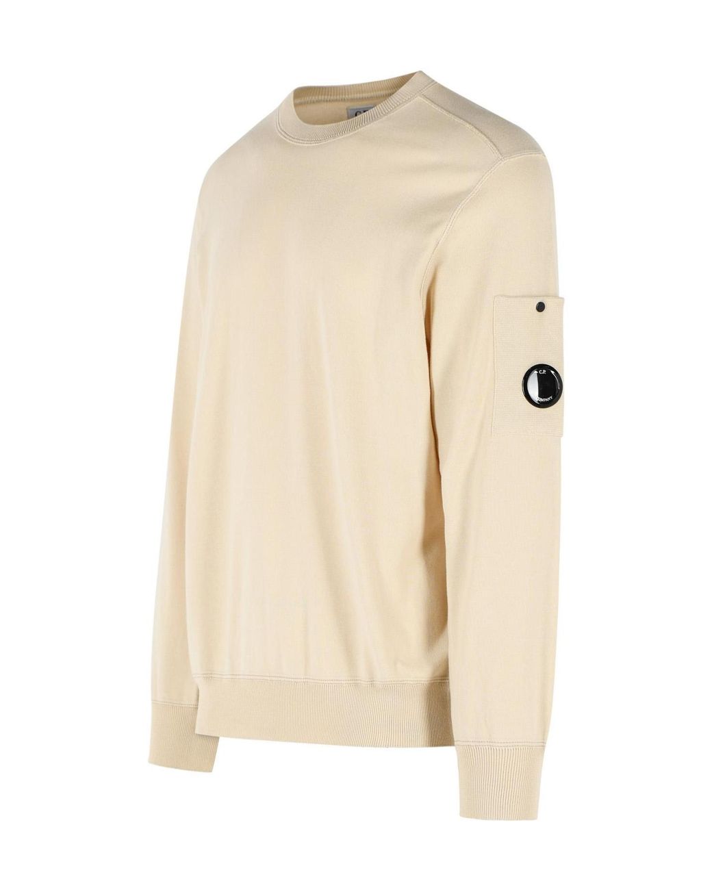 C P Company Natural Sea Island Lens Sweatshirt for men