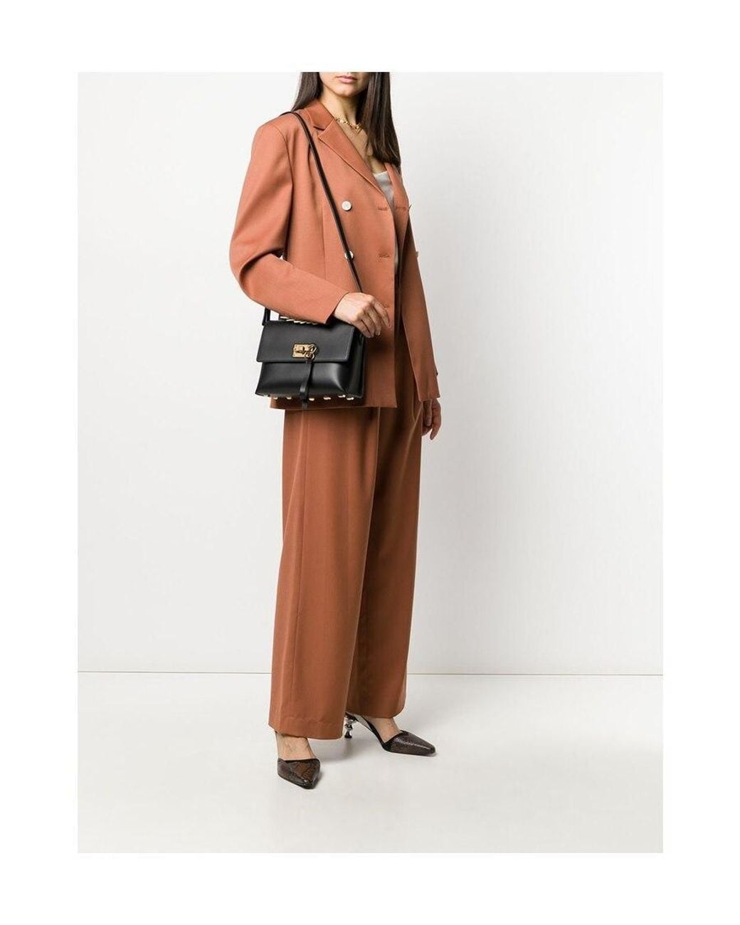 Ferragamo Black Vara Turn-Lock Crossbody Bag