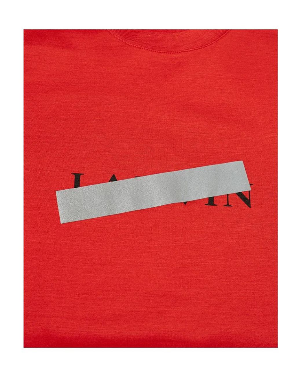 Lanvin Red Logo Details T-Shirt for men