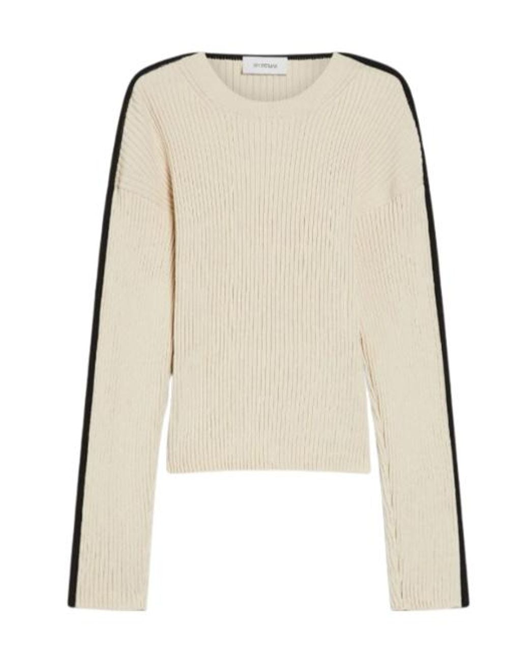 Sportmax Natural Crewneck Ribbed Jumper