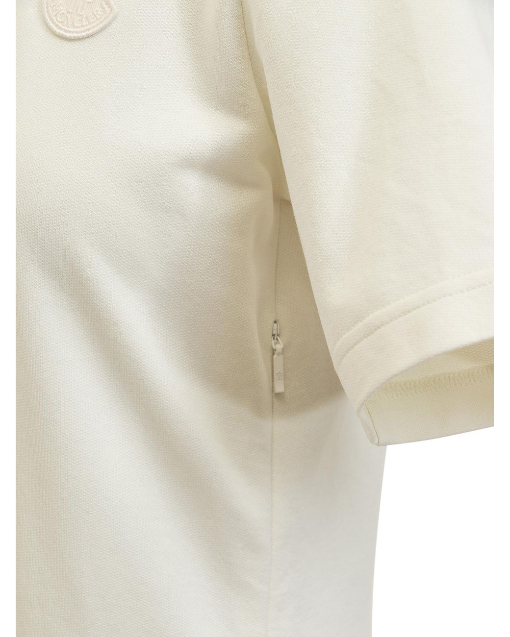 Moncler White Slim Fit Flared Mini Dress
