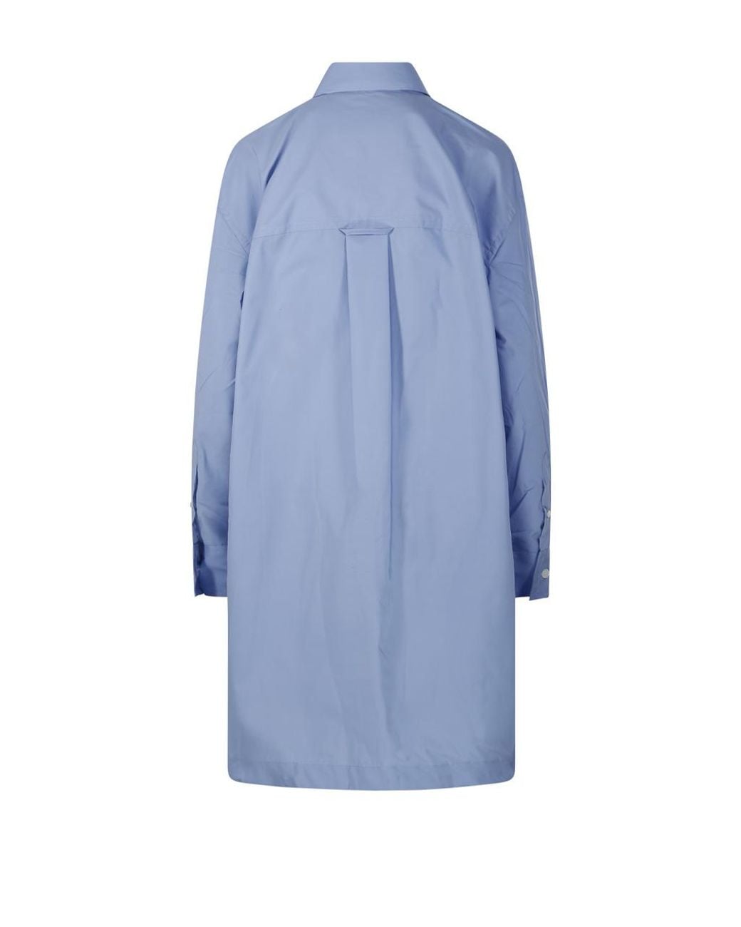 AMI Blue Ami Oversized Shirt Dress