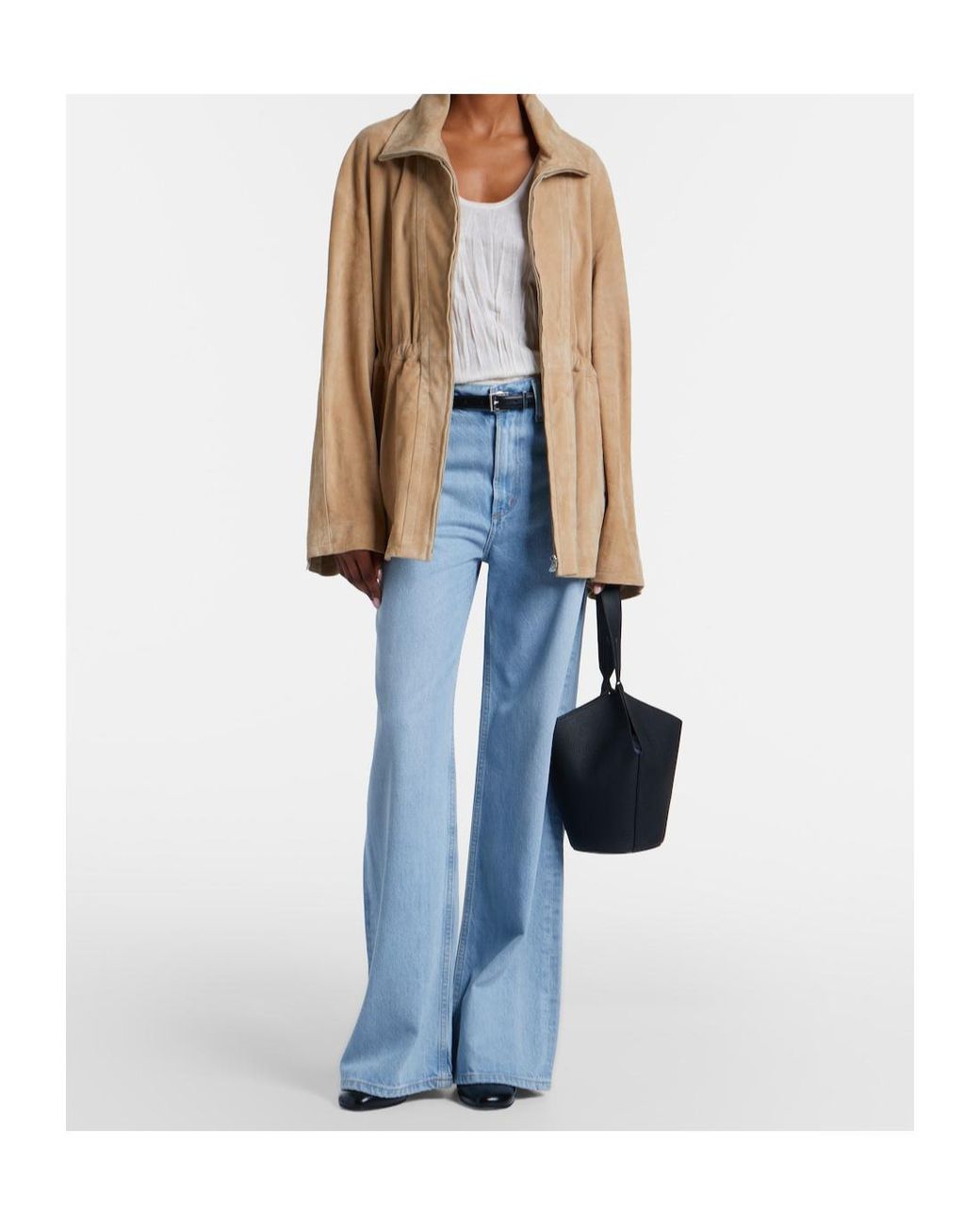 Nour Hammour Natural Passage Suede Jacket