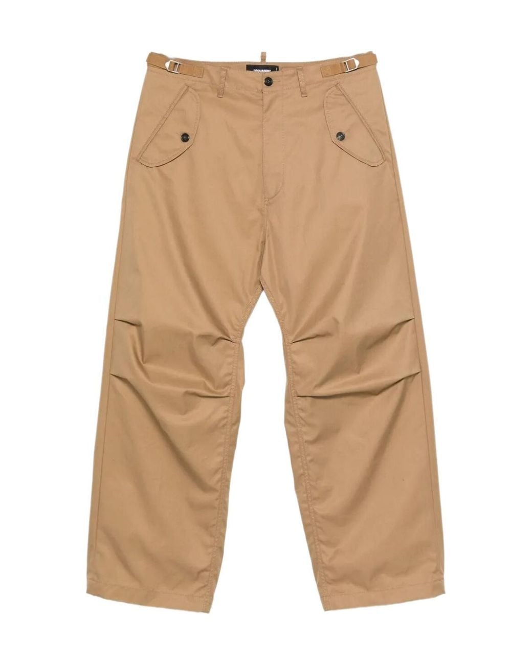DSquared² Natural Side Belted Utility Trousers for men