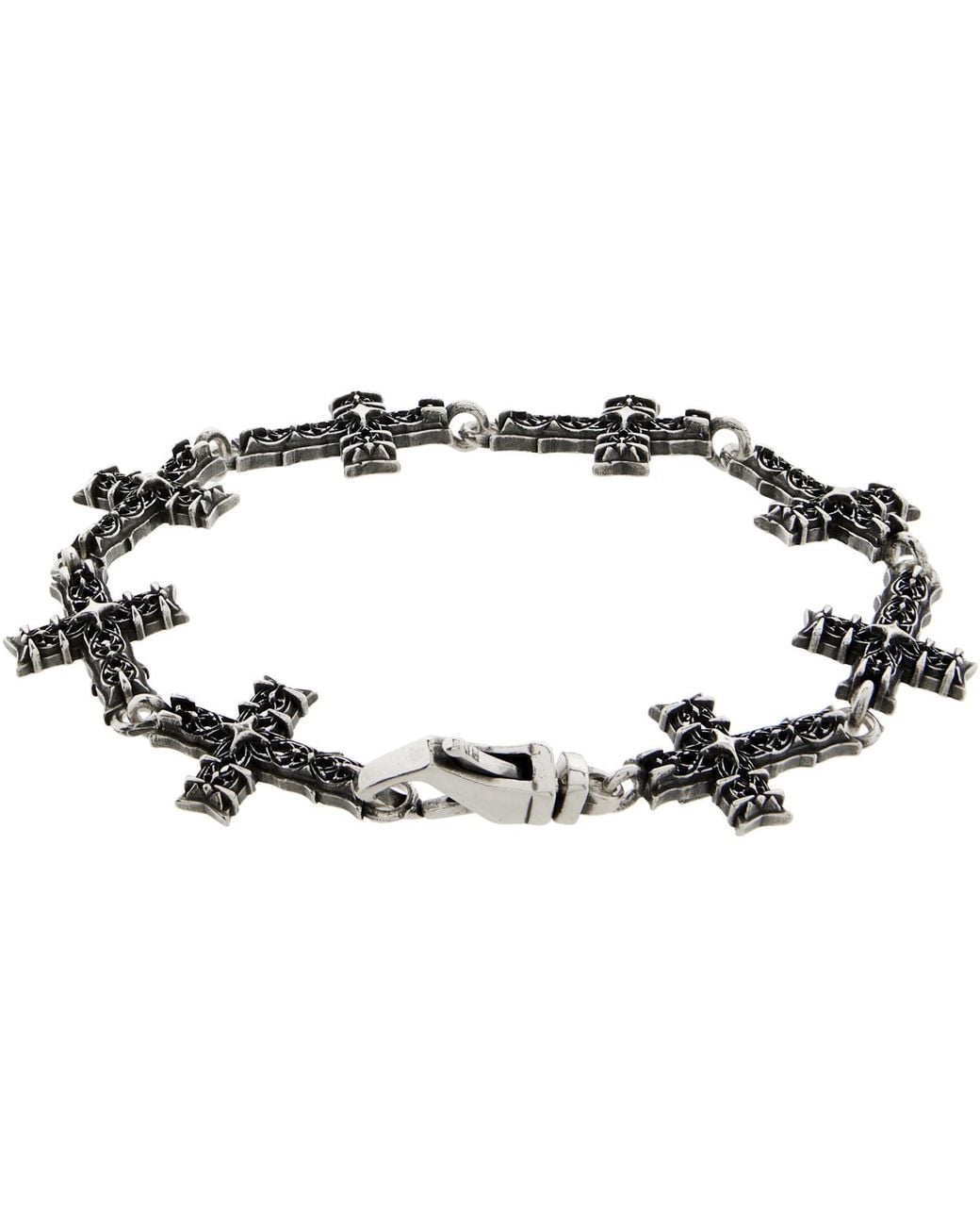 Emanuele Bicocchi Multicolor Multi Notre-Dame Cross Bracelet for men