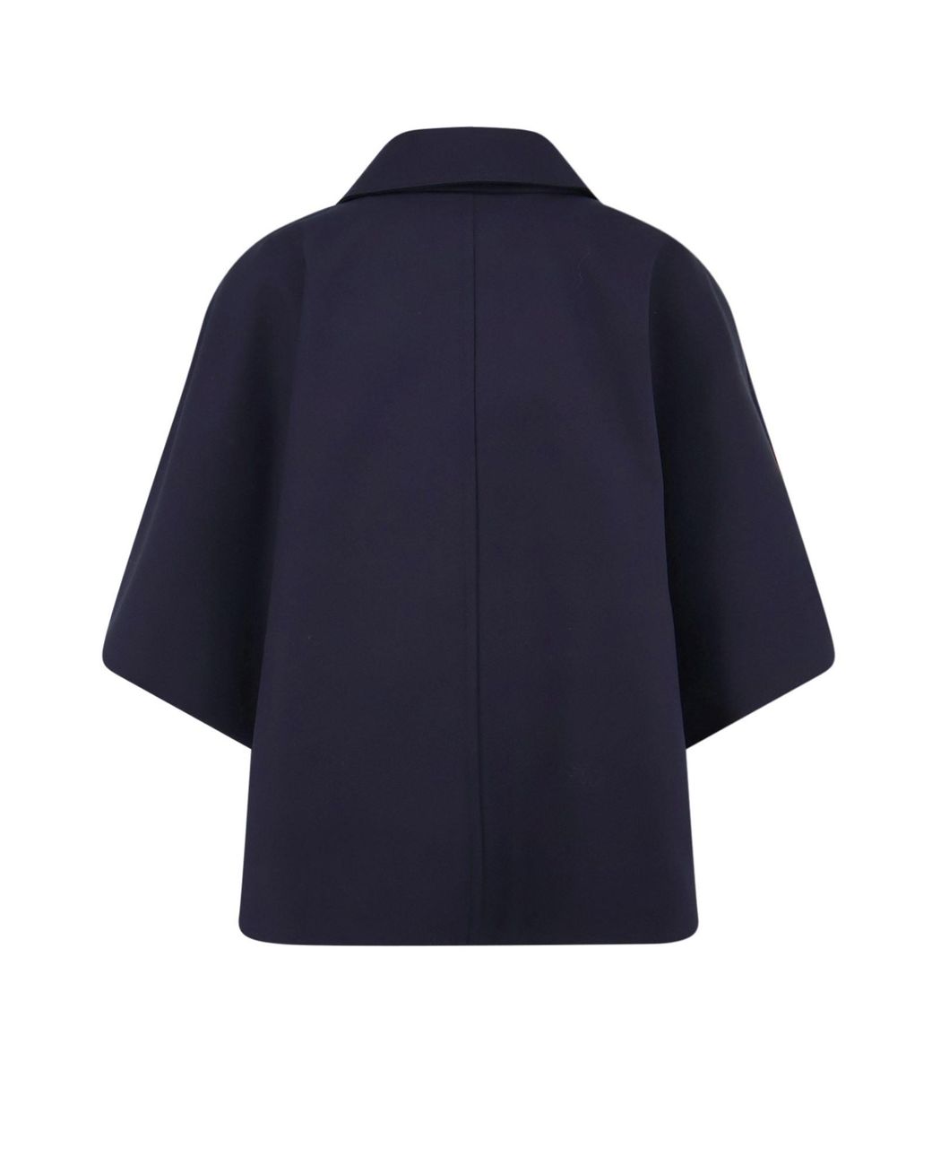 Max Mara Blue Paggio Button-Up Coat