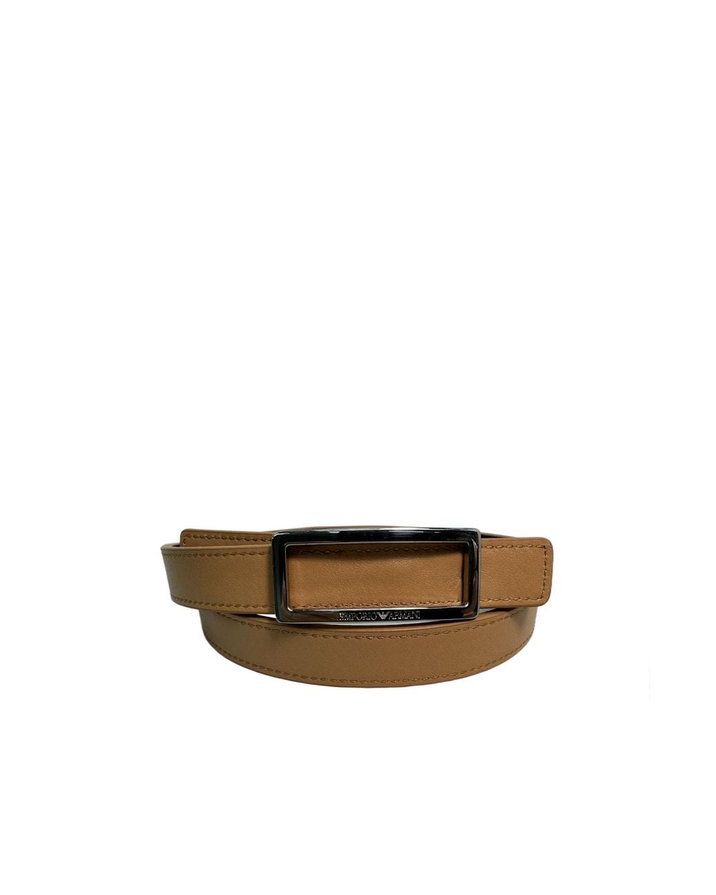Emporio Armani White Eagle Label Double-Sided Belt for men