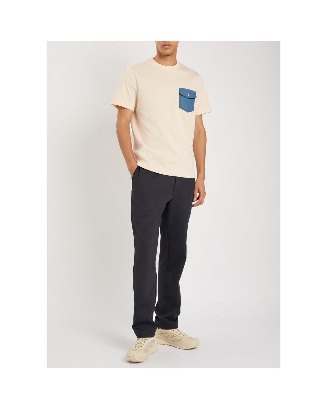 Moncler White Crew-Neck Short-Sleeve T-Shirt for men
