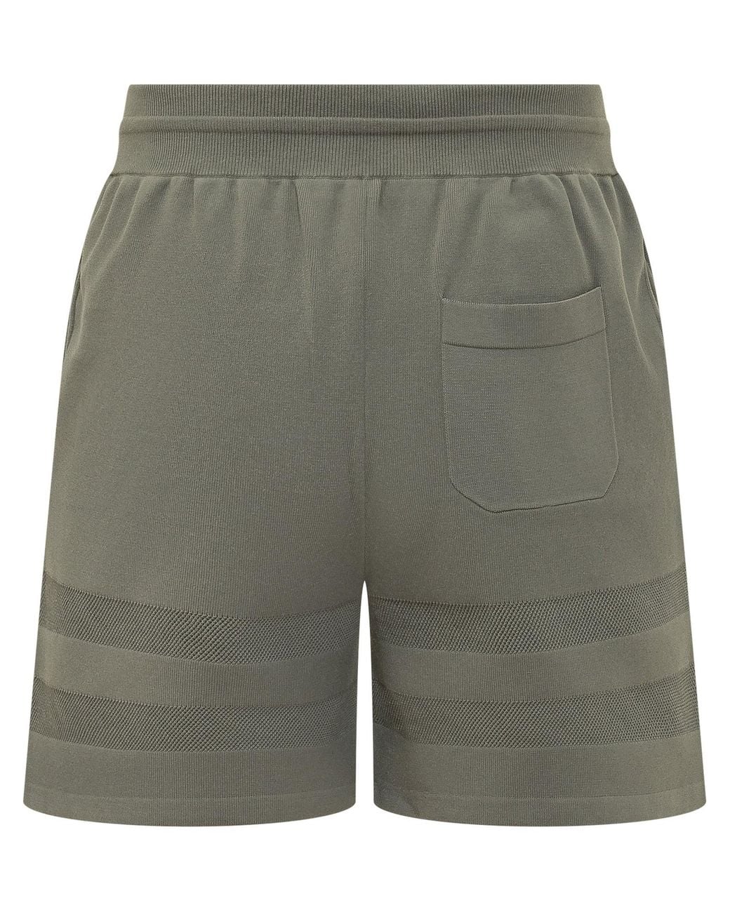 Givenchy Gray Textured Stripe Knit Shorts for men