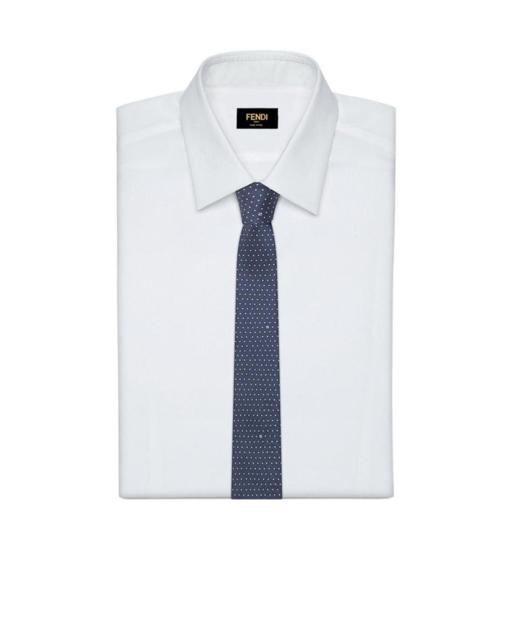 Fendi Blue フェンディ マイクロ ポルカドット モチーフ サテン ネクタイ for men