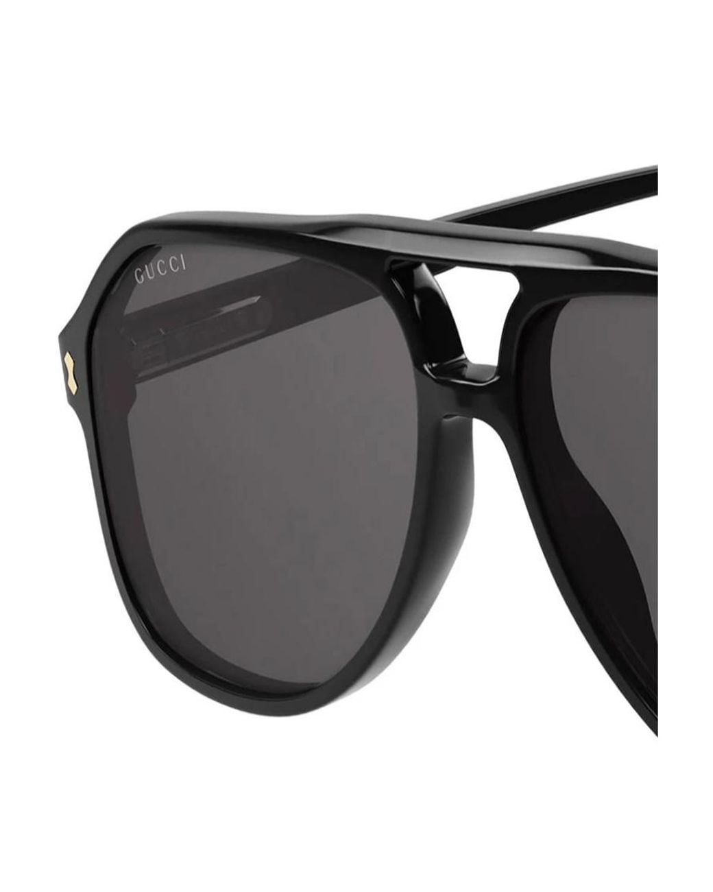 Gucci White Eyewear Aviator Frame Sunglasses for men