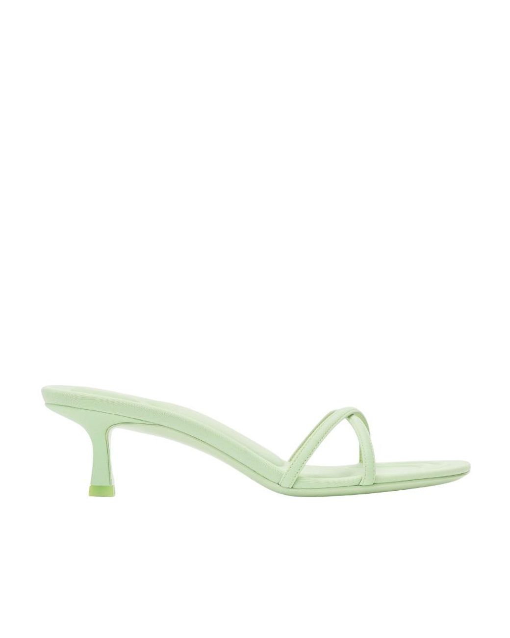 Alexander Wang Green Logo High-Heeled Slippers