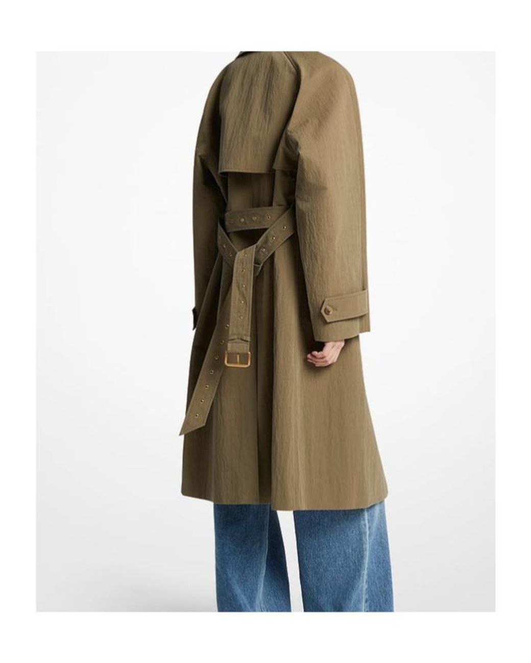 Michael Kors Natural Belted Double-Breasted Coat