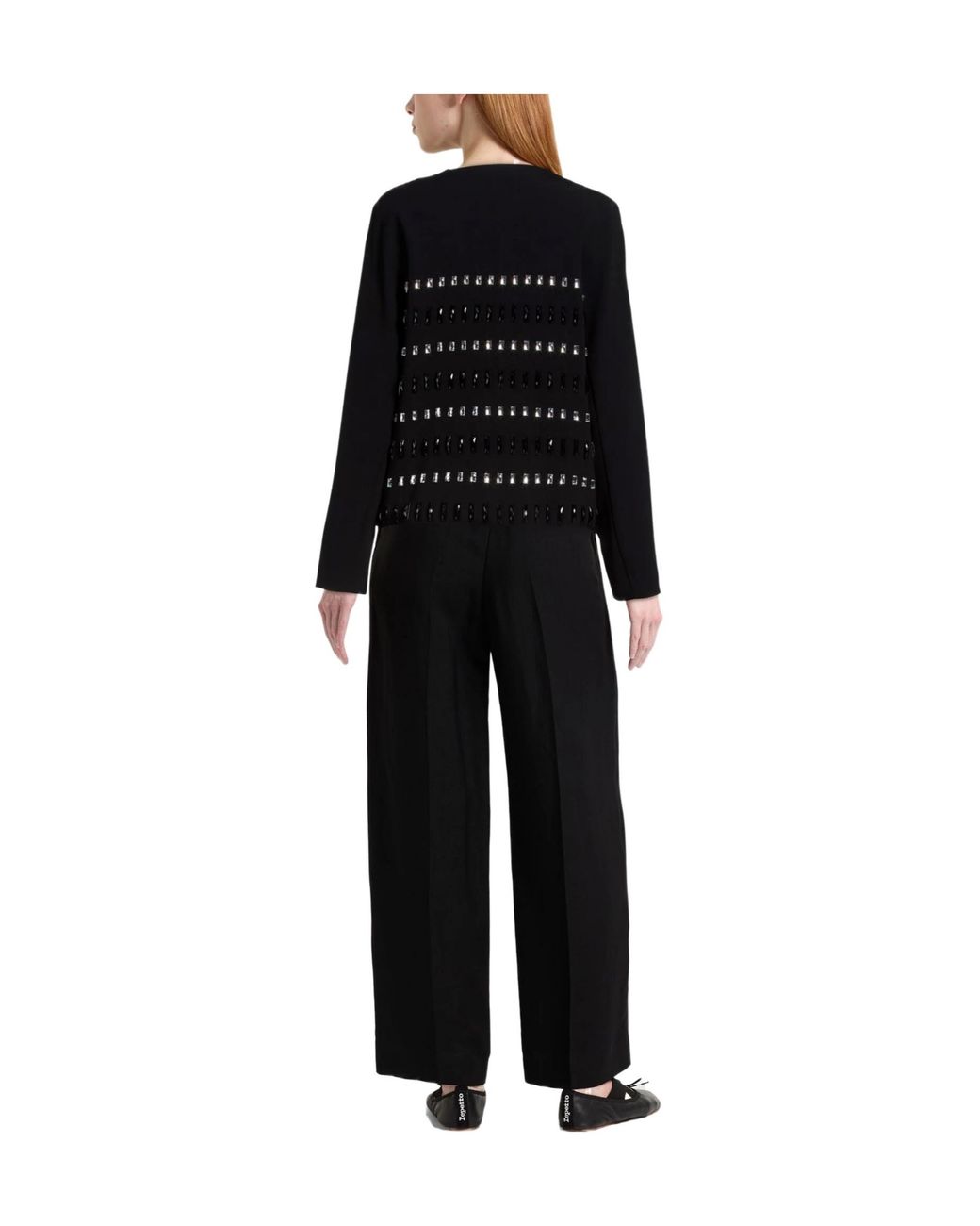 Max Mara Black Elegant Long-Sleeved Jacket