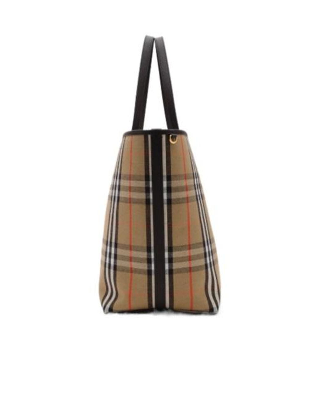 Burberry Brown Ekd Patch Checked Reversible Tote Bag for men