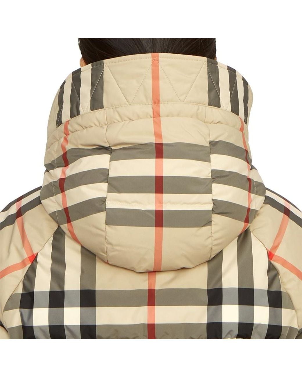 Burberry Brown Checked Puffer Jacket