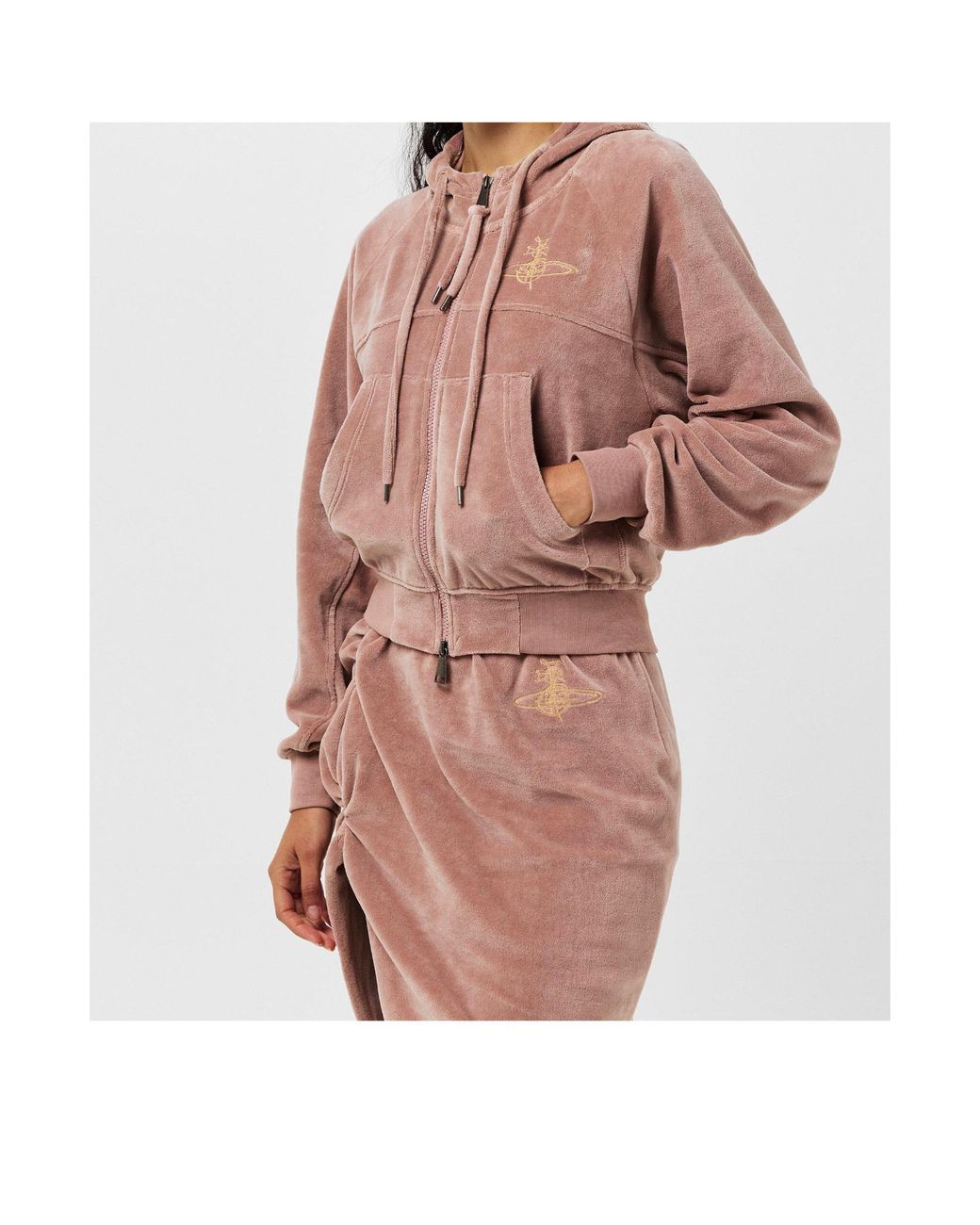 Vivienne Westwood Pink Zippered Hooded Sweatshirt