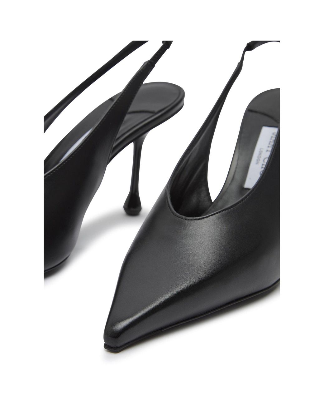 Jimmy Choo Black Leather Slingback Heels