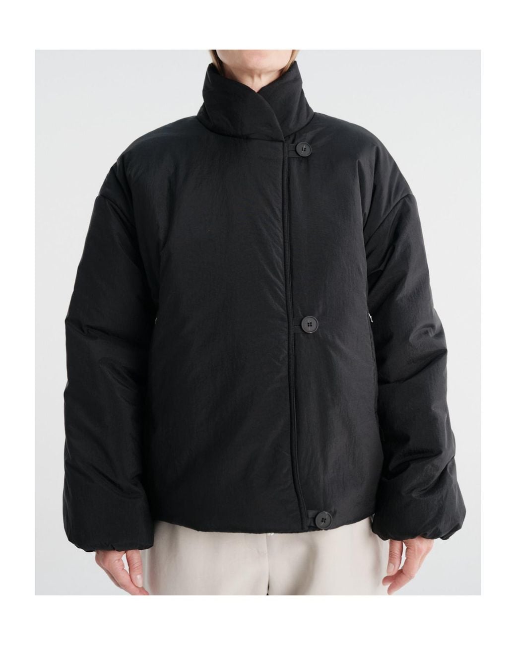 Studio Nicholson Black Cropped Quilted Jacket