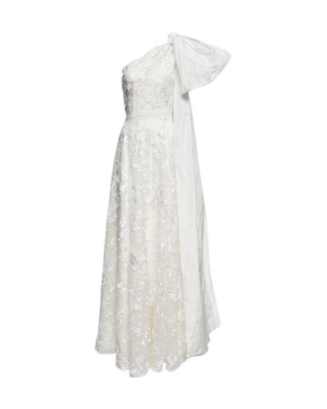 Erdem White Bridal Hanne Embroidered Organza Gown