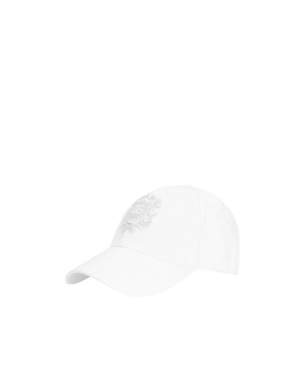 Dolce & Gabbana White Crest Logo Baseball Cap for men