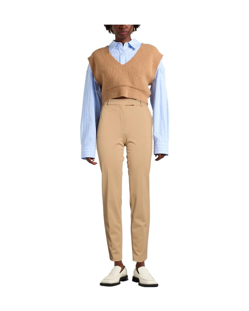 Max Mara Natural Slim-Fit Casual Pants