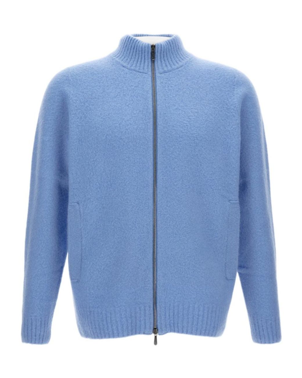Drumohr Blue Long-Sleeved Cardigan Sweater for men